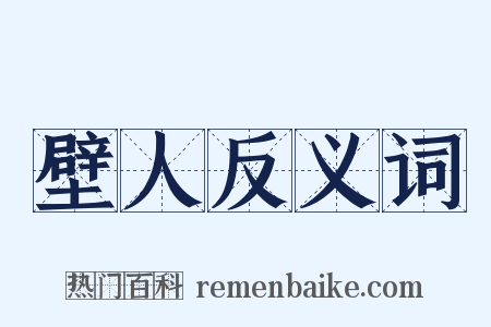 壁人反义词是什么意思的图片